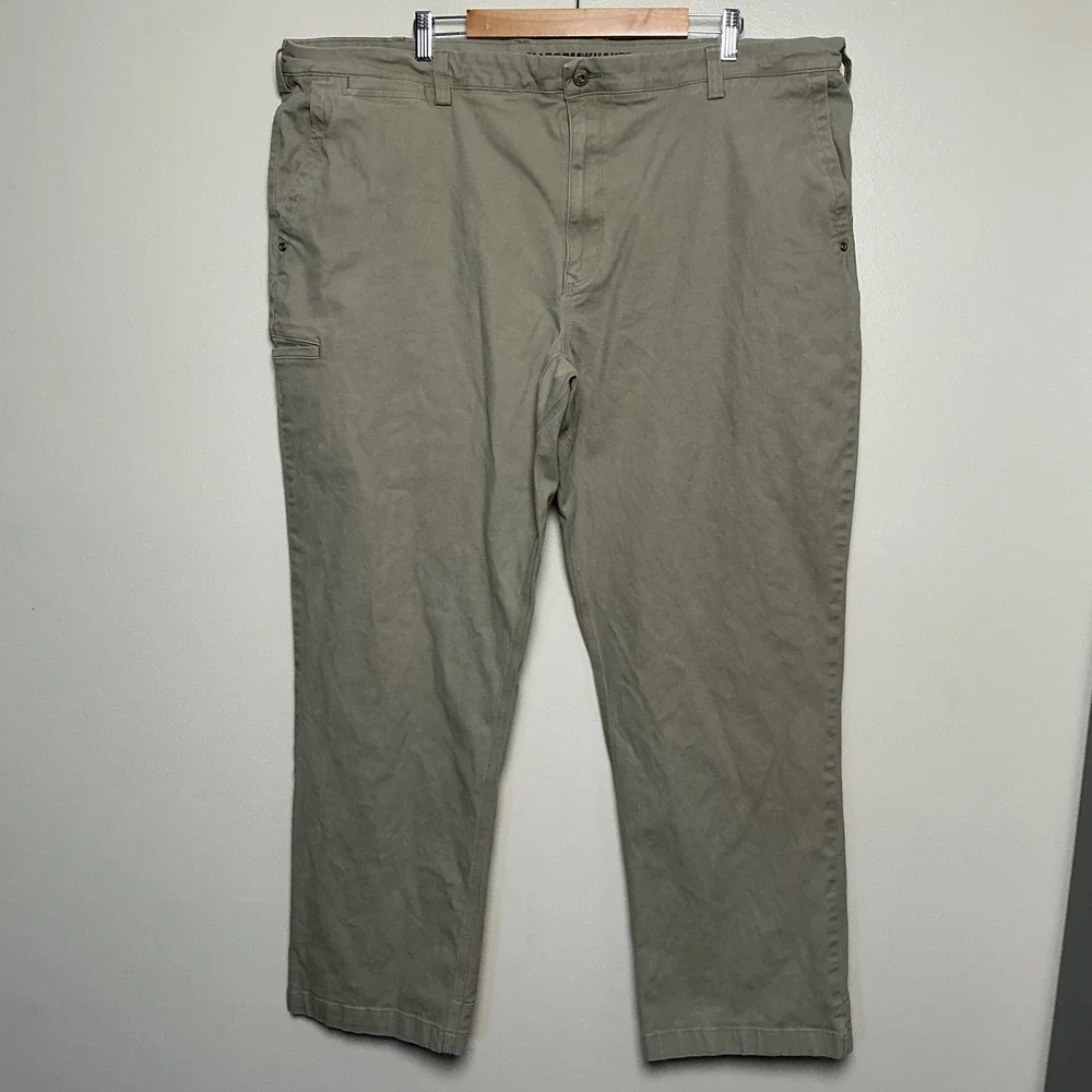 Duluth Flex Ballroom Khaki Pants Mens 46x32 Relaxed Fit Chino Work Pants